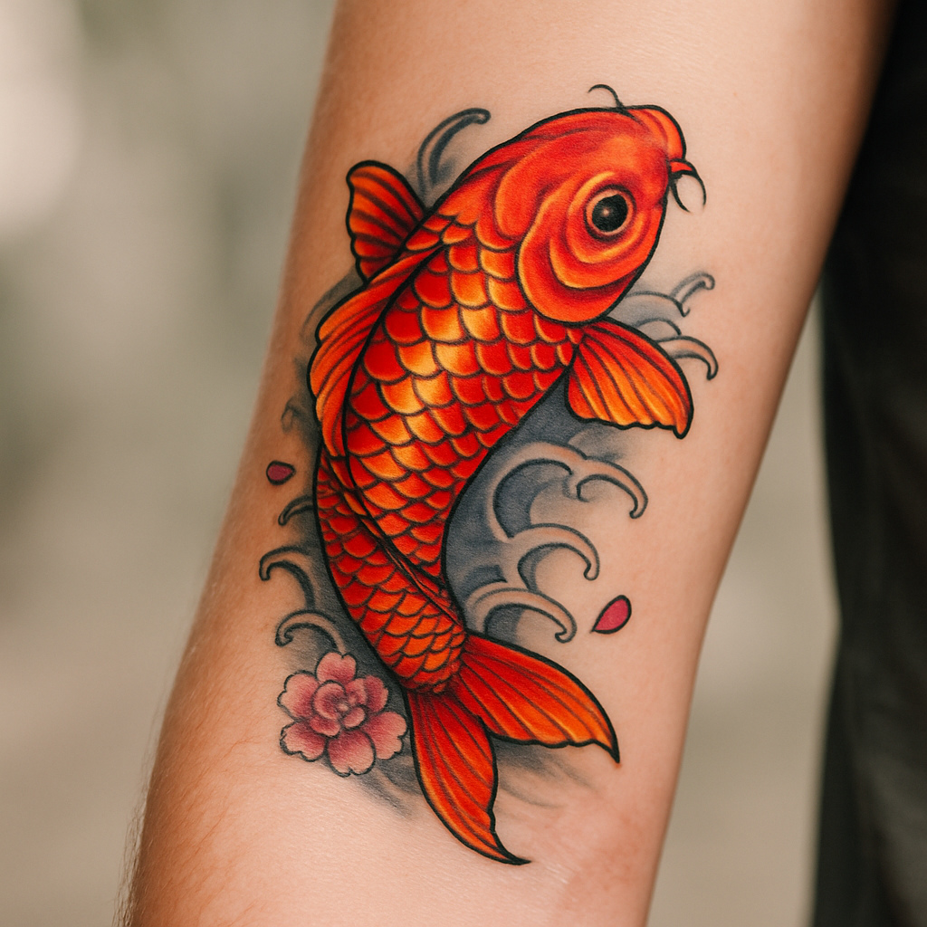 Koi-Fisch Muster: Bedeutung und Stil auf chinese-tattoo.net