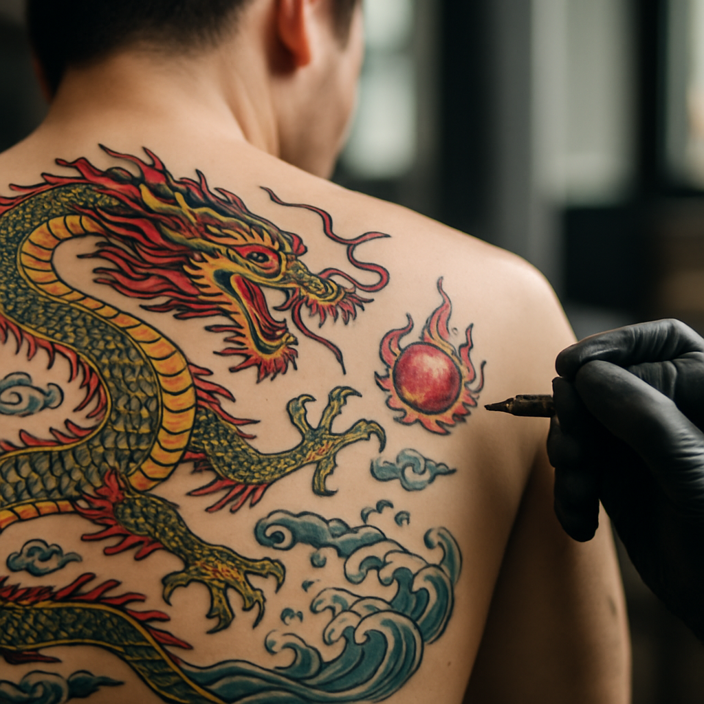 Drachen Symbolik im chinesischen Tattoo bei chinese-tattoo.net