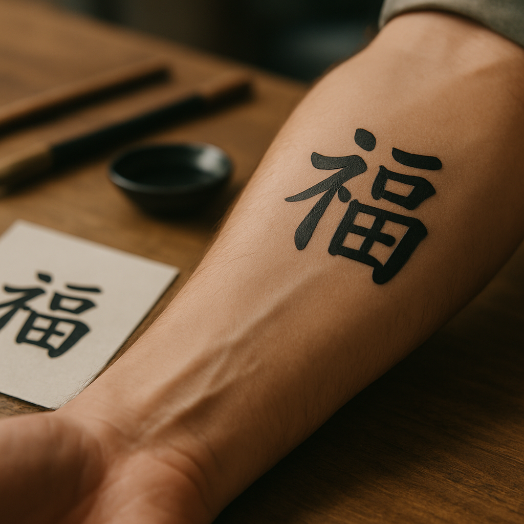 Segensspruch Schriftzeichen Tattoos bei chinese-tattoo.net
