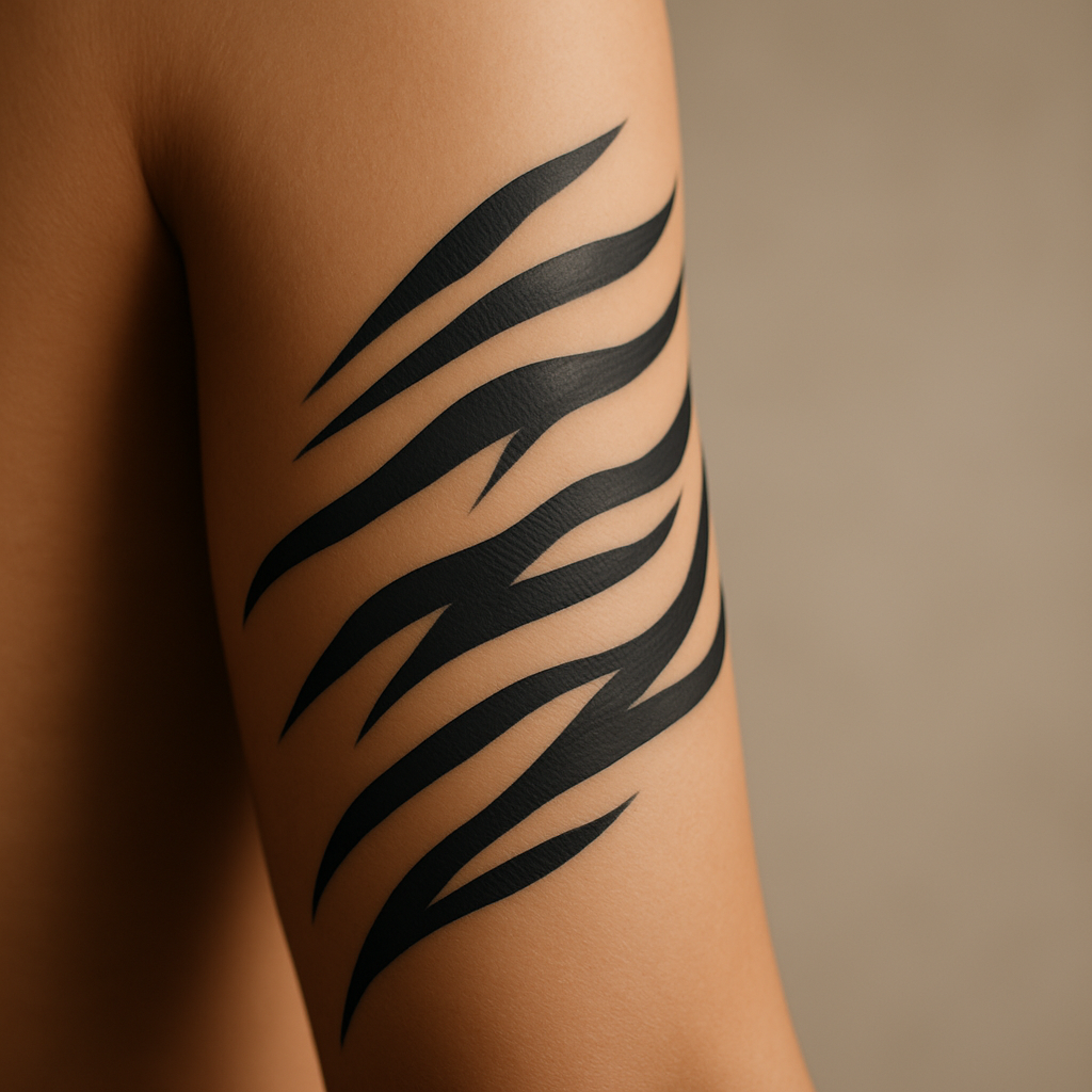 Tiger-Streifen Motive: Chinesische Symbolik auf Chinese-Tattoo